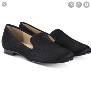 Cole Haan black calf hair loafers